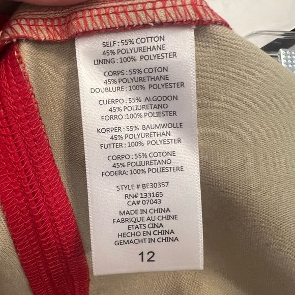 NWT Anthropologie Brand Red Faux Leather Skirt - Picture 9 of 13